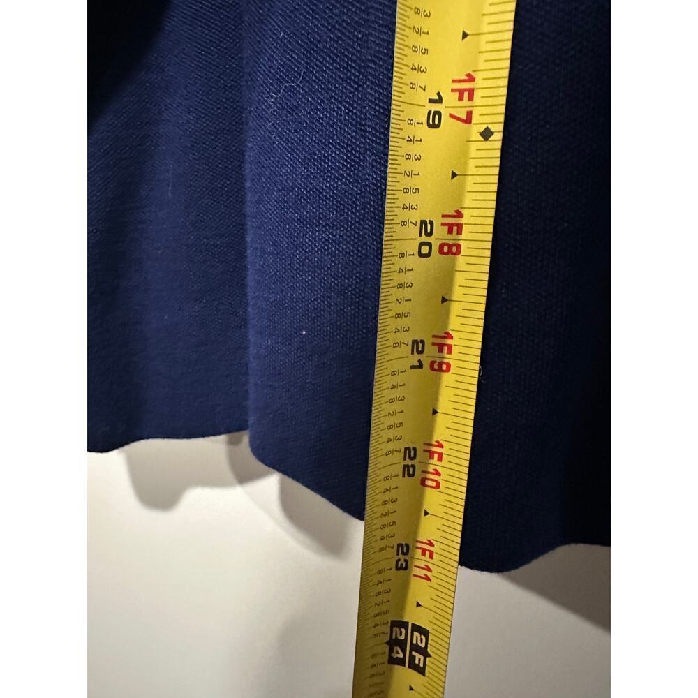 Size M Merino Wool Vintage Blazer Blue Academia Crest Preppy Clueless FLAWED - Picture 6 of 11